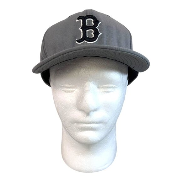 New Era Genuine Merchandise Boston Red Sox 59Fifty Fitted Hat Gray 7 1/2 Retro - Picture 1 of 11